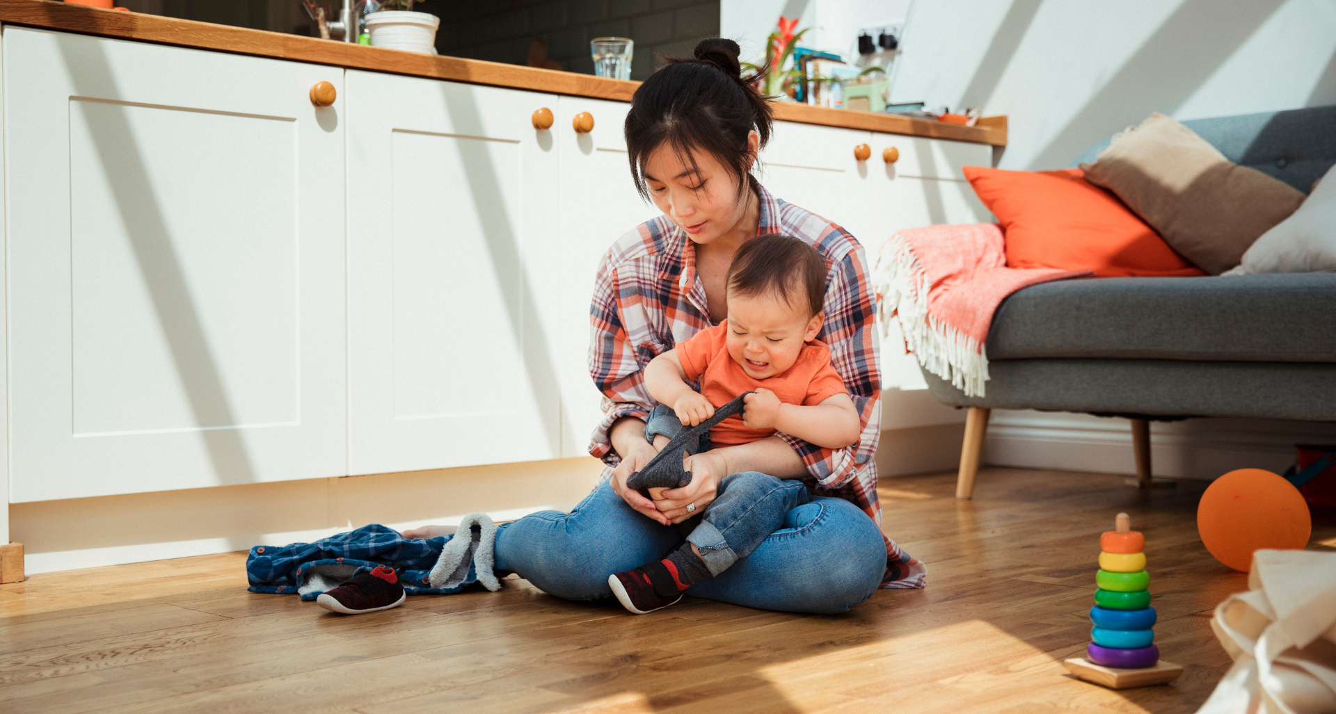 a child potentially exhibiting early signs of autism